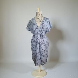 FLORAL WITH BEAUTIFUL BIRDS DRESS SIZE S